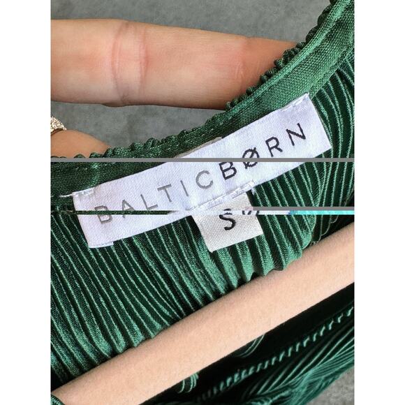 BALTIC BORN ATHENA Emerald Green Pleated Maxi Dress Size SMALL - Picture 6 of 13